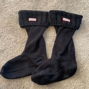 Hunter Cable Cuff Tall Socks